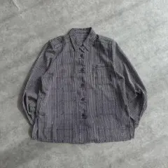 90s vintage ストライプシャツ LLゆったり レトロ