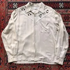 50s 60s rayon knit shirt