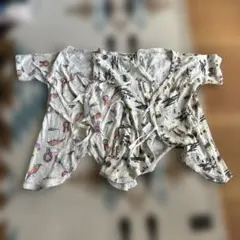 ocean & ground 動物柄 コットン 2枚 半袖コンビ肌着60