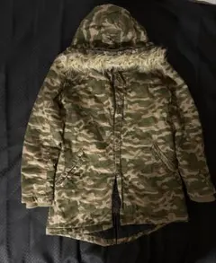 ファー付き　ダウンジャケット　光沢　y2k お兄系　グランジ　ギャル男　平成