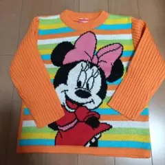 ミニーマウス セーター 110cm　子供用　オレンジ　古い