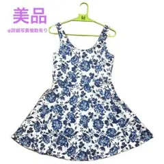 〔H&M〕未使用美品...花柄ノースリーブミニワンピース