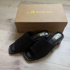 Oriental Traffic ブラックミュールサンダル Lサイズ
