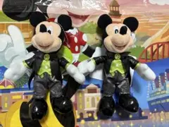 ディズニー ハロウィン 2025 ミッキーマウス ぬいぐるみバッチ　2点セット