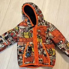 オレンジ コンベックス総柄　ボアアウター　リバーシブル