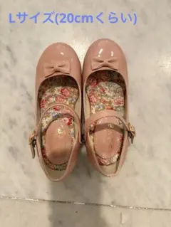 axes femme(アクシーズファム)子どもリボン付きピンクフォーマルシューズ