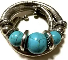 専用⬛︎トルコ石⬛︎ターコイズビーズの多層バングル