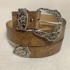 ヴィンテージウエスタンベルト 茶 ブリンブリン アメカジ 古着 グランジ Y2K