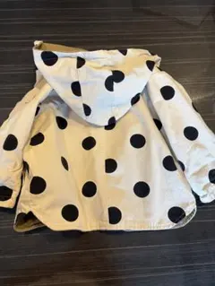 ELMO 水玉模様 フード付きジャケット　リバーシブル