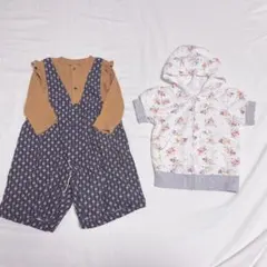 old navy 花柄　ロンパース　長袖　半袖　パーカー　西松屋　レトロ　80