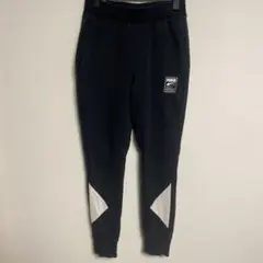 PUMA ブラック 裏毛ジョガーパンツ スウェットパンツ S