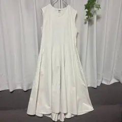 美品UNIQLO × Theory ウルトラストレッチフレアロングワンピース L