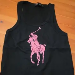 Ralph Lauren ピンクポニー ブラック タンクトップのサムネイル
