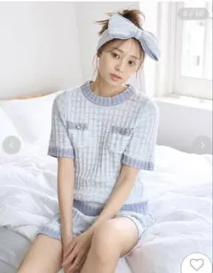 SNIDEL HOME ラメニットツイードプルオーバー ルームウェア 上下セット