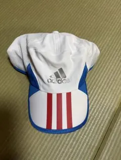 adidas メッシュキャップ ホワイト/ブルー/レッド