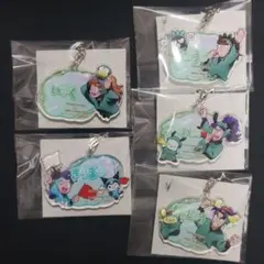 忍たま サンリオ AMOCAFE アクキー　伊作　文次郎　長次　小平太　きり丸