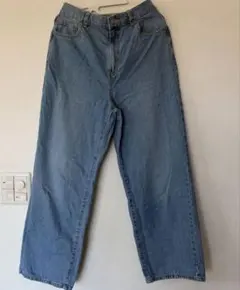 ライトブルー ワイドレッグデニム Mサイズ