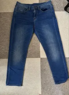 GU ダークブルー スリムフィットデニムパンツ 221-281504