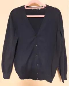 ユニクロ　UNIQLO　ボタン付き 長袖カーディガン　ブラック