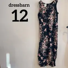 SALE❣️dressbarn 【12】ノースリーブ ロングワンピース 花柄 黒