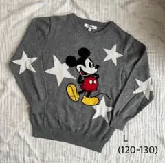 GLOBAL WORK＊Disney ミッキー　洗えるニット　L