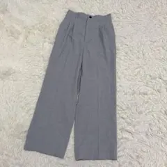 GRL グレイル タックワイドパンツ スラックス 後ろゴム きれいめ グレー M