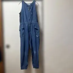 monkuwa デニムサロペット サイズL 可愛い農作業着