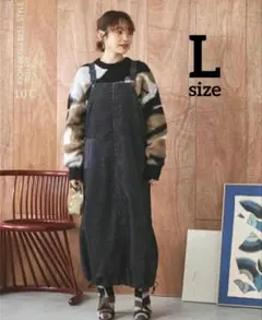 ◇新品◇しまむら LOGOSDAYS ニュアンス柄 ニット ブラック L