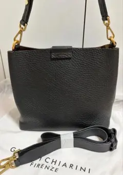 GIANNI CHIARINI DEA レザー 2WAYトートバッグ ブラック - メルカリ