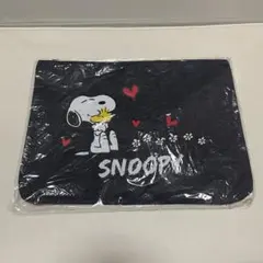 スヌーピー デニム風ポーチ 330×240mm かわいい ハート