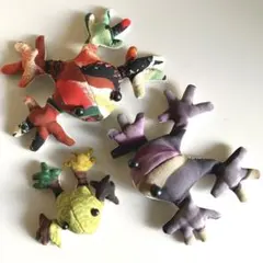 カエル人形3個セット　アジアン風 ハンドメイド　お手玉