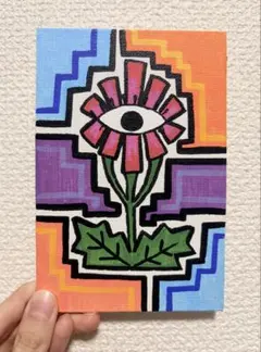 手描きアート キャンバスパネル作品 「迷走」152×102mm