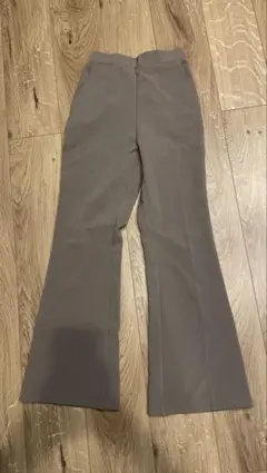 GU Sサイズ ブラウン フレアパンツ ハイウエスト ゴム