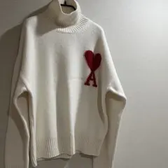 【美品】Ami Paris タートルネック　白セーター Sサイズ