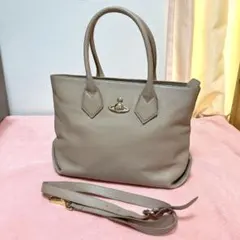 【ヴィヴィアン】ハンドバッグ　ショルダーバッグ　くすみピンク　ベージュ　2way