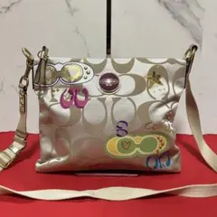 ✨未使用級✨ COACH コーチ シグネチャー ショルダーバッグ マルチカラー