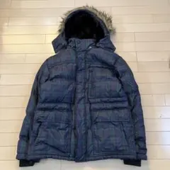 1.21 ユニクロ プレミアムダウンジャケット チェック グリーン XL