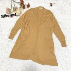 s.1412【ニコアンド】長袖 ニット カーディガン 丈長め オレンジブラウン