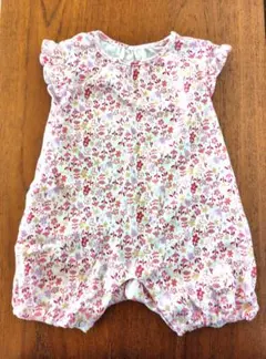花柄ピンクロンパース