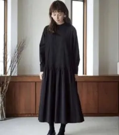 ALEGRE ドッキングギャザーワンピース ALEGRE]ドッキングギャザーワンピース | KOBUNSHA SELECT SHOP