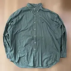 Ralph Lauren BLAIRE グリーンシャツ XL オーバーサイズ
