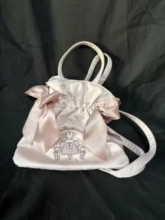 Maison de FLEUR マロンクリーム　ダブルリボン2Wayトート