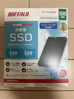 BUFFALO ポータブルSSD 500GB SSD-PG500U3-BC