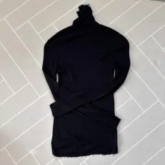 UNITED ARROWS シルク100% ブラック タートルネック