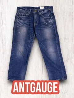 【美品】ANTGAUGE 大人気！アントゲージのスタッズ付ダメージデニム七分丈のサムネイル