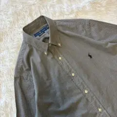 RALPH LAUREN BLACK &ホワイトギンガムチェックシャツ