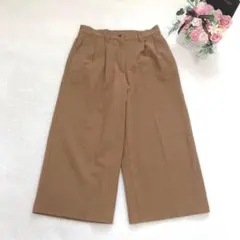 ファヌル ガウチョパンツ レディース ボトム カジュアル シンプル 無地 日本製