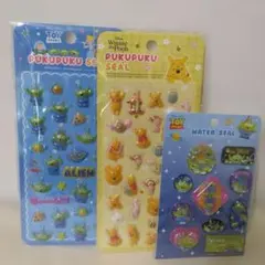 ディズニーぷくぷくシール　ウォーターシール　トイストーリー　くまのプーさん