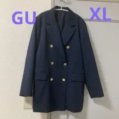 GU ネイビー ダブルブレスト ブレザー XLサイズ　紺ブレ