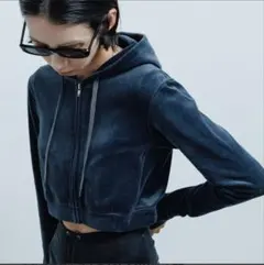 AKIO velour hoodie ベロア フーディー